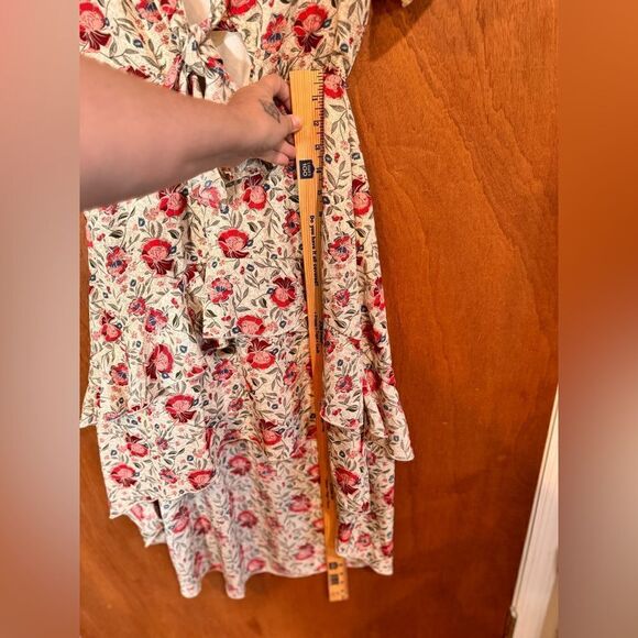 NWT Nasty Gal‎ Floral V Neck Playing for Flower hi Low Midi Dress Size 2 - Picture 10 of 15